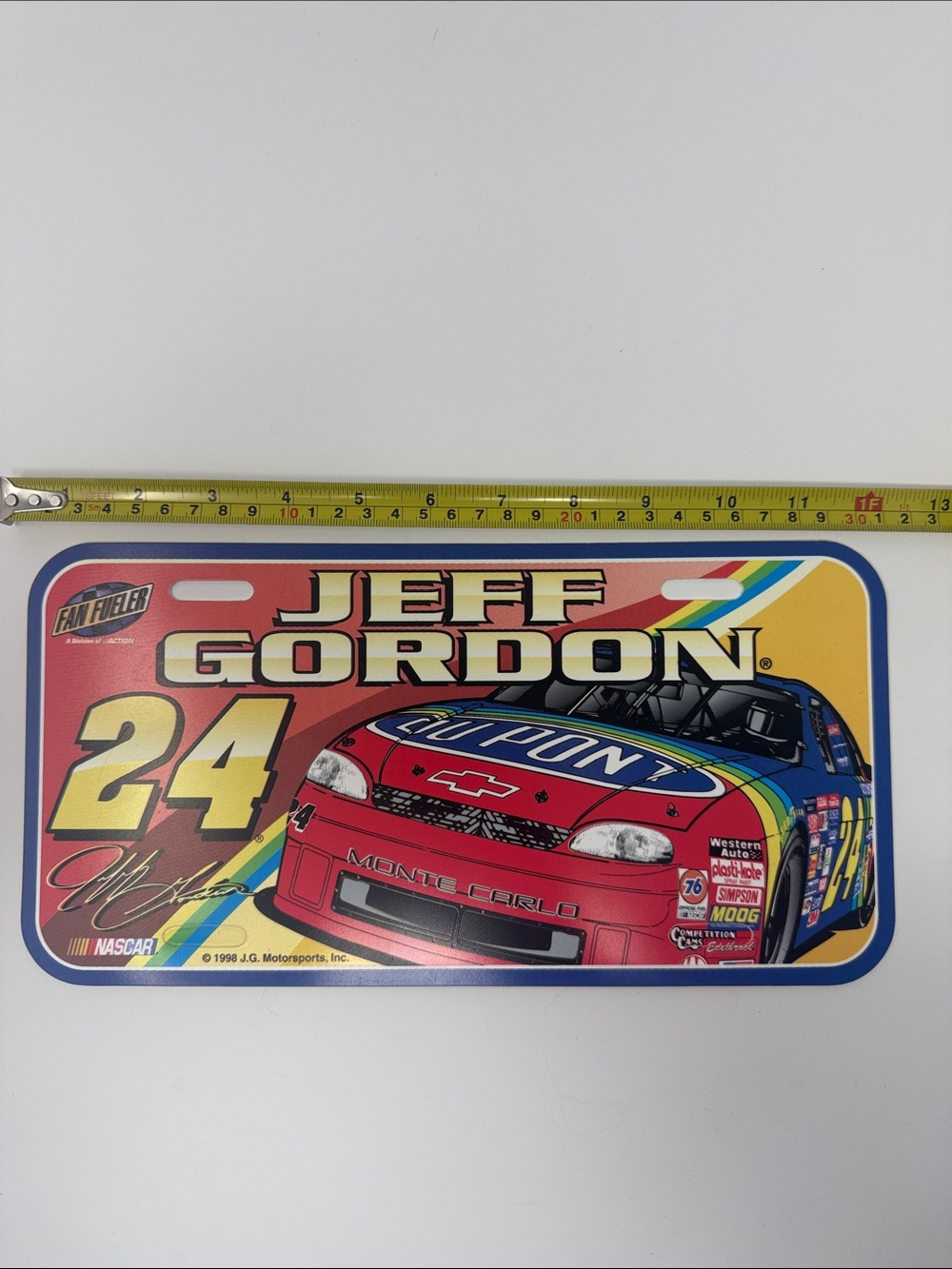 Jeff Gordon 24 Racing License Plate Sign - Multicolor
